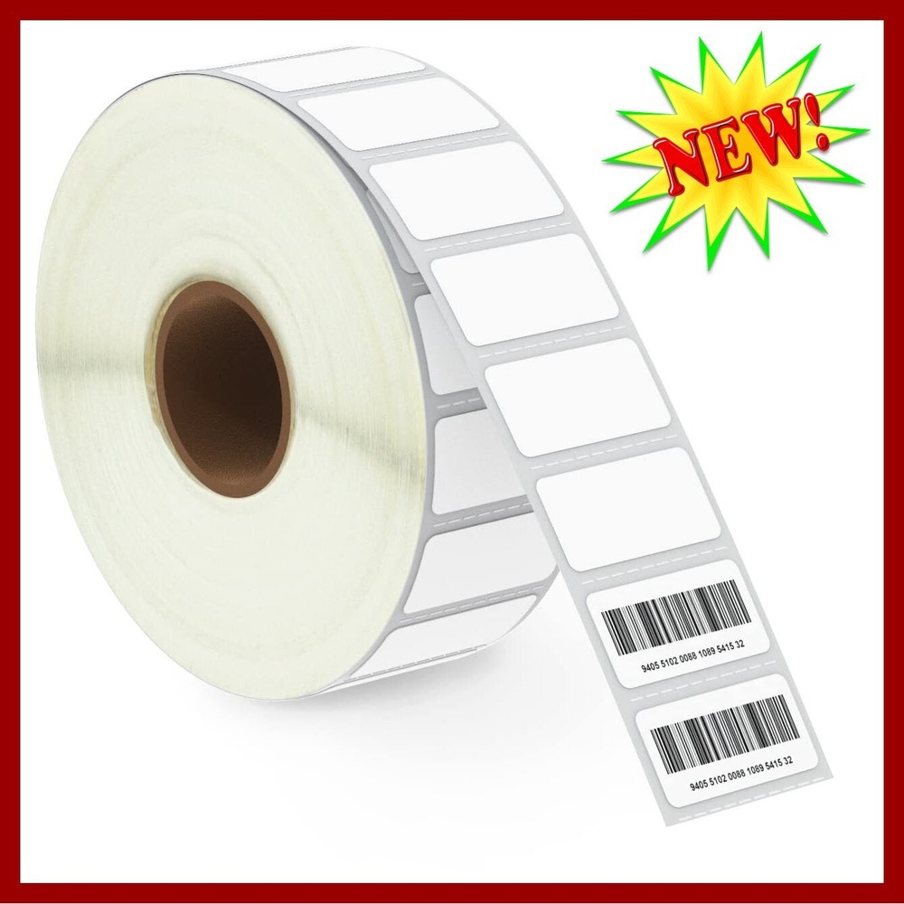 BETCKEY 1in x 0.5in Thermal Labels 2430ct Roll New Compatible Zebra Rollo Printe